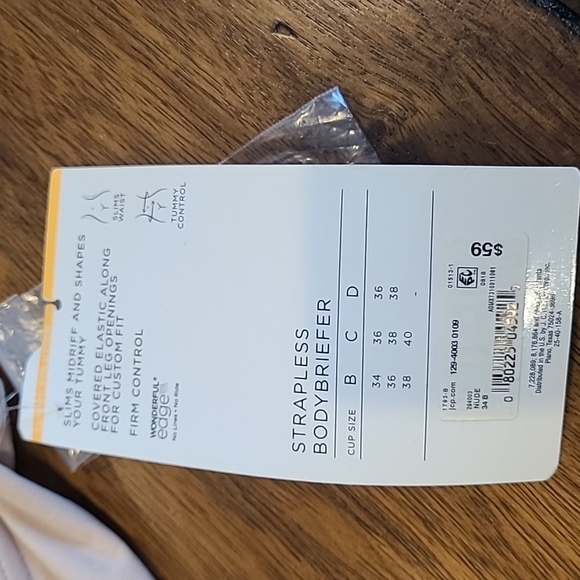 Ambrielle body shapers bodysuit size 34b.  New - Picture 3 of 6